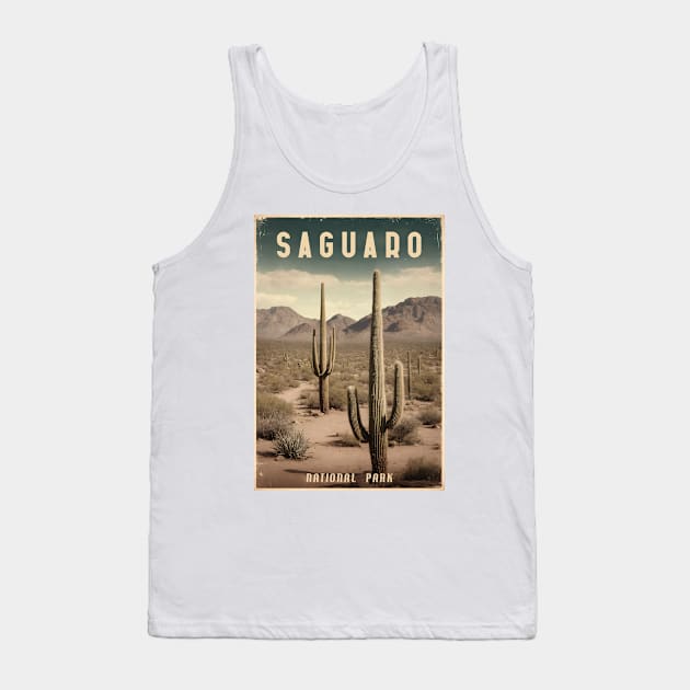 Saguaro vintage poster Tank Top by GalaxyArt